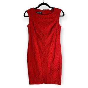 Evan Picone (2) Black Label Sleeveless Crotchet Lace Dress